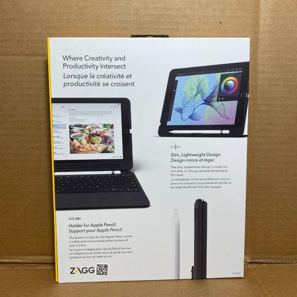 ZAGG Keyboard Case for iPad 9.7 Backlit Ultra‎ Slim Detachable Rotatable Black - Picture 3 of 8